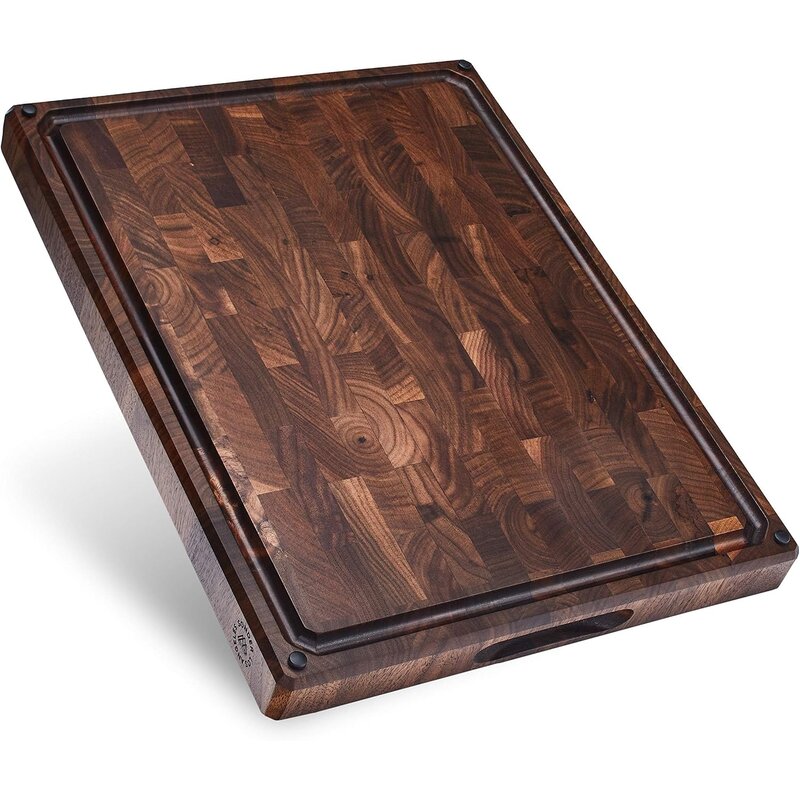 Sonder Los Angeles Alfred End Grain Walnut Cutting Board, 17 x 13 x 1.5 in