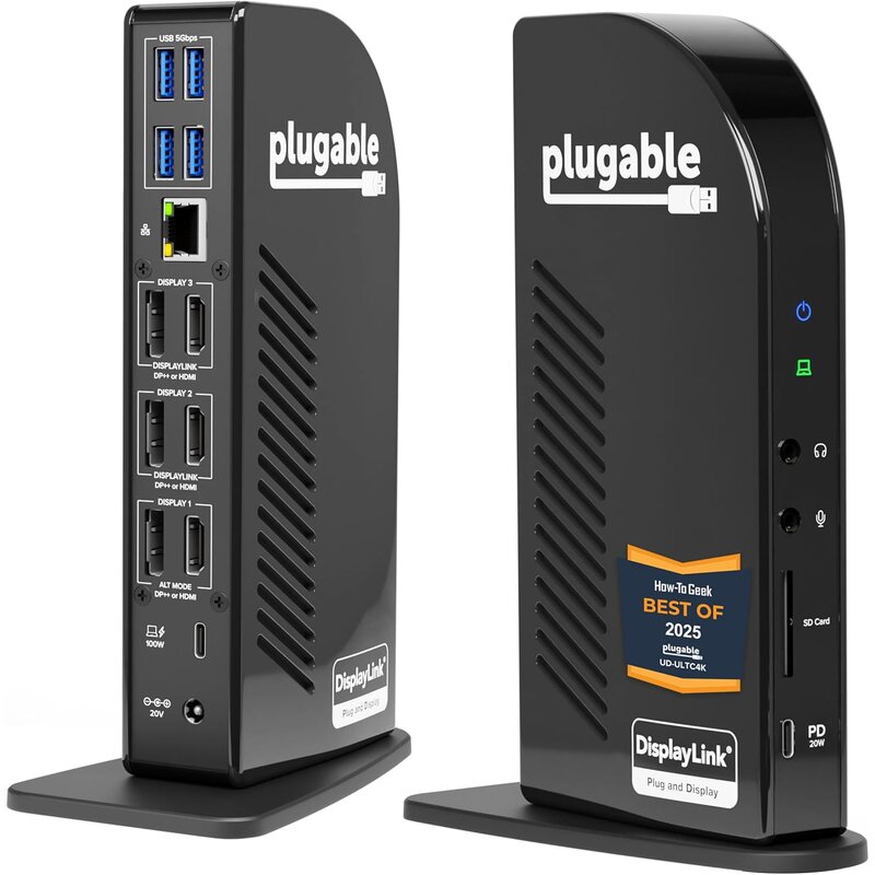 Plugable USB-C Triple 4K Display Docking Station (UD-ULTC4K)