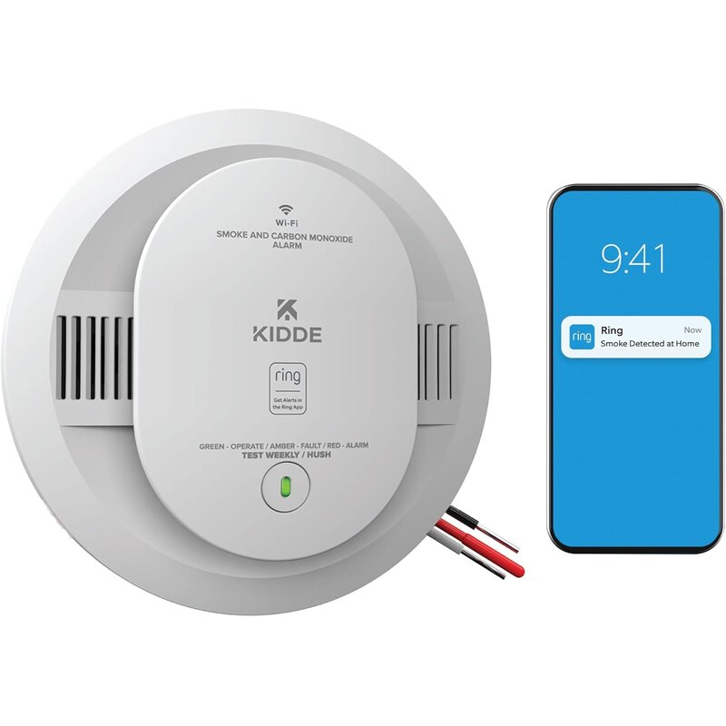 Kidde Smart Smoke & CO Detector with Ring (RGCUAR-RW)